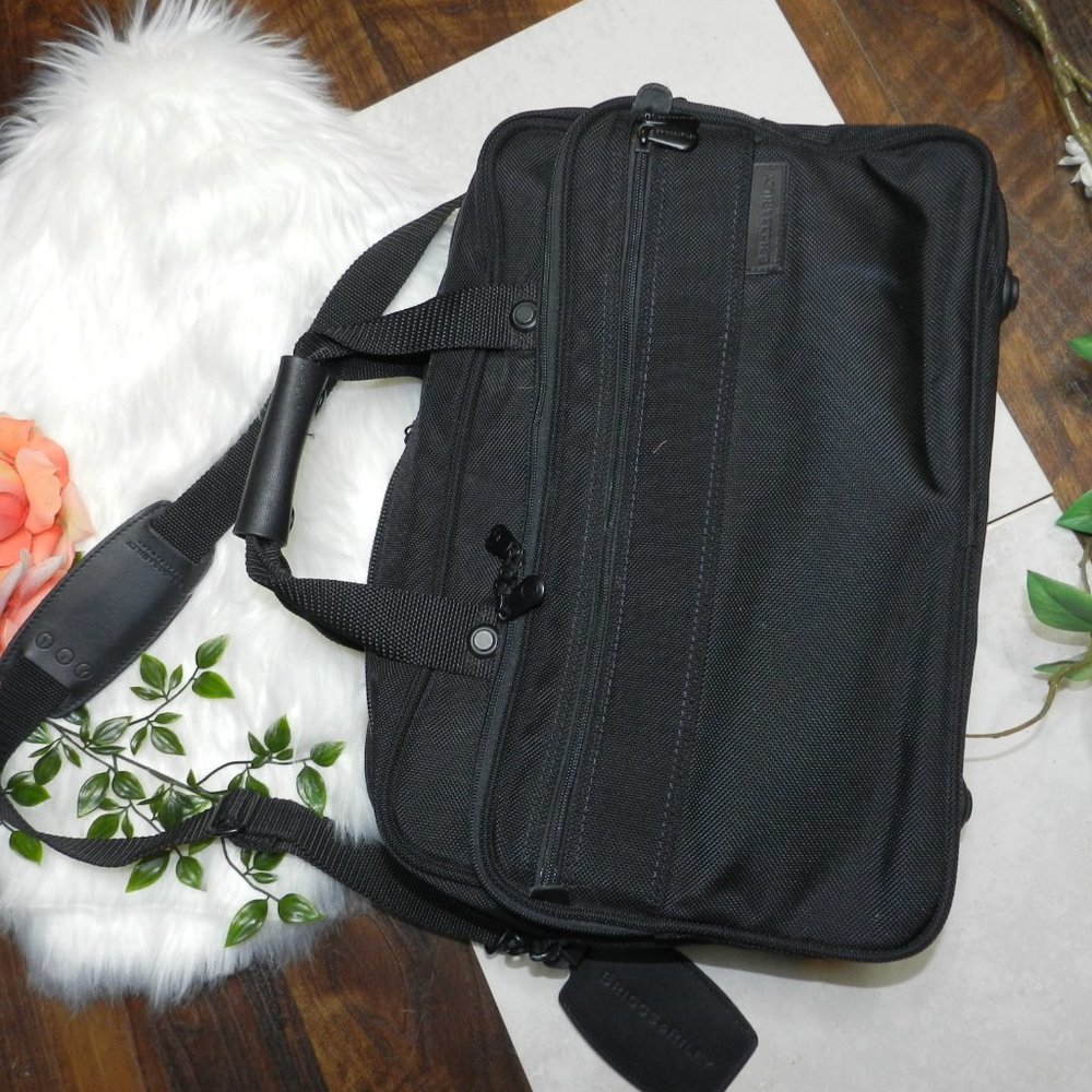 Briggs & Riley Black crossbody laptop briefcase - Picture 16 of 16